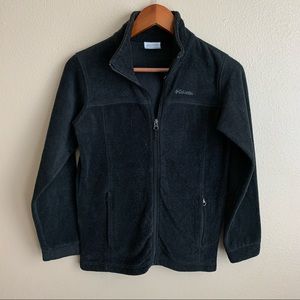 Columbia Girls Black Fleece Zip Up Jacket